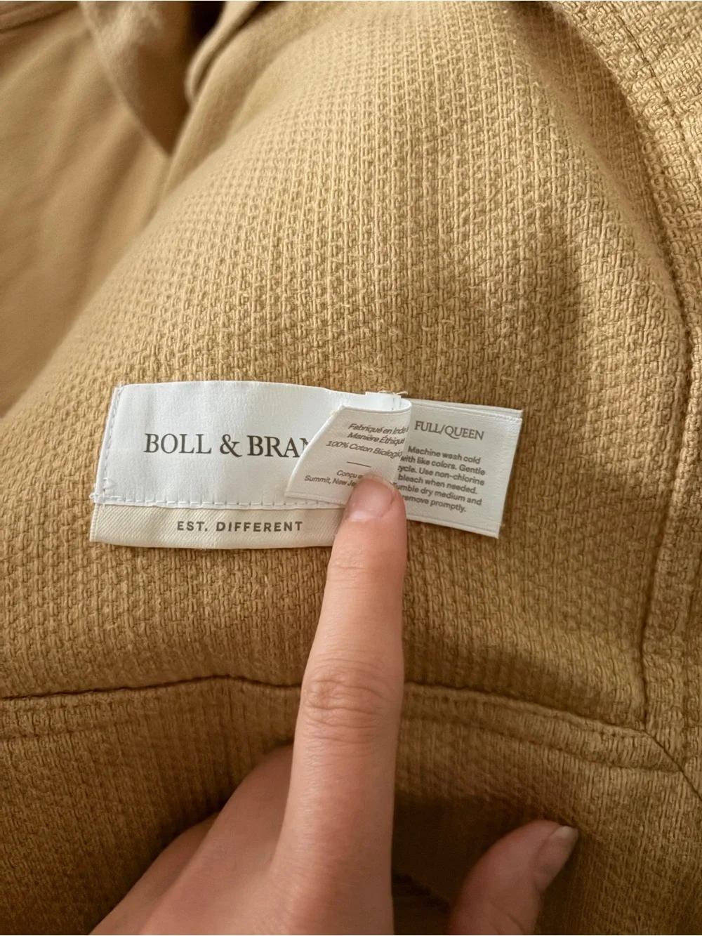 Boll & Branch Essential Bed Blanket Honey Full/Queen